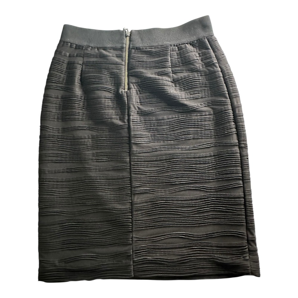 Alfani Skirt Women's Size 10( 32" X 24") Black Below Knee 1/4 Zip Back‎ Straight - Picture 3 of 10